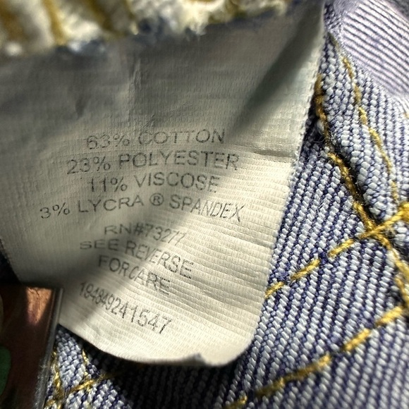 Vylette Dark Wash High Rise Elastic Waist Skinny Leg Denim Jeans Size 32 - Picture 8 of 8